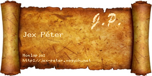Jex Péter névjegykártya